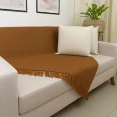 Manta Para Sofá Luxo em Algodão  Viena 1,70x1,40  Decoração para Sua Casa