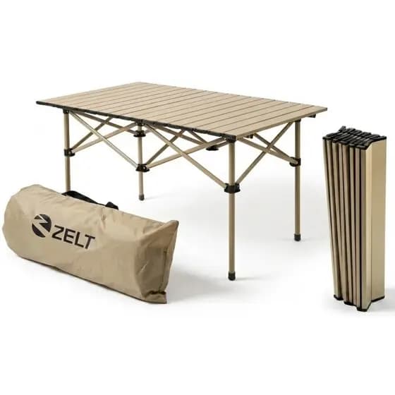 Mesa Camping Dobrável de Acampamento Portátil em Aço 120x55x50cm ZELT