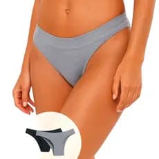 Conjunto 2 Calcinhas Lisa Neutra Tanga Sem Costura Cós 4cm Conforto Basic+ de Poliamida Promoção