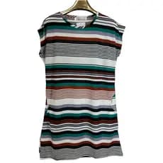 Vestido Listrado Soltinho Curto Malha Crepe Manga Curta Feminino M G GG ACG