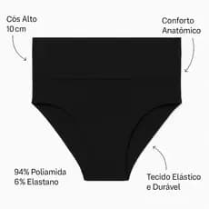 Calcinha de Compressão Alta Redutora Modeladora Conforto Basic+ De Poliamida promoção ACG