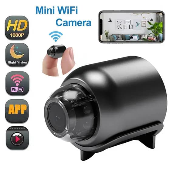 Mini câmera pequena 5V fonte de alimentação segura monitor completo monitor remoto doméstico