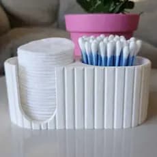 Organizador de algodão em disco e cotonetes, Organizador de bancada, Porta-algodão em disco e cotonete, Organizador lash