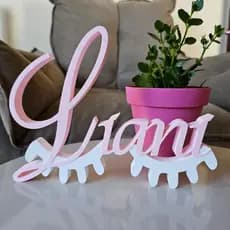Letreiro Personalizado Nome e Cílios Lash Lifting Decoração Lash 3D