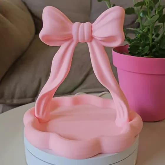 Bandeja organizadora porta-joias objetos decoração laço menina festa aniversário