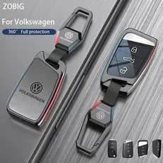 Capa de Chave de Carro ZOBIG Nova para Volkswagen com Chaveiro Adequado VW Santana Lavida Multivan Kombi Lamando T-Cross
