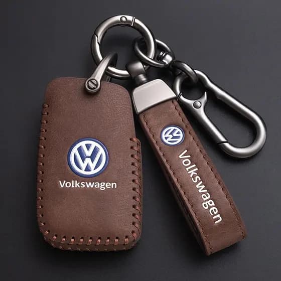 Capa de Chave de Carro de Couro para Volkswagen VW Polo Passat Golf Maggiolano Arteon Fox GLI Gol Skoda SEAT Ibiza Capa
