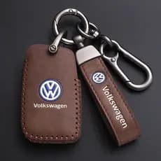 Capa de Chave de Carro de Couro para Volkswagen VW Polo Passat Golf Maggiolano Arteon Fox GLI Gol Skoda SEAT Ibiza Capa