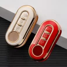 3 Botões Shell Fob para Fiat Panda Grande Punto Lancia Musa Ducato 500 500L Acessórios de TPU da Capa da Chave 3930