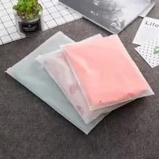 Saco Saquinho Plástico Fosco Zipper Abre e Fecha EVA Embalagem Roupa Trilho Branco Zip 50 UN Revenda