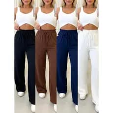 Calça Feminina Pantalona Cintura Alta Modelagem Perfeita Caimento Impecável Casual Social Elegante