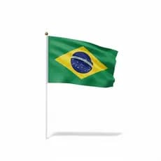 Kit 10 Bandeira Do Brasil 28x21 Cm Pequena Para Festa Copa E Jogos