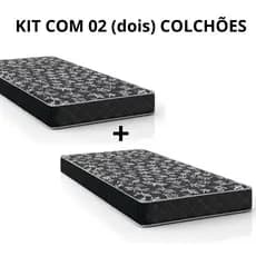 KIT 2 COLCHÕES ESPUMA D20 78x188x12 DE SOLTEIRO