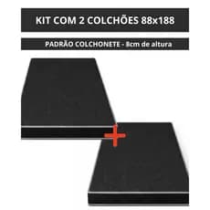 KIT COM 2 COLCHONETE 88x188x8cm