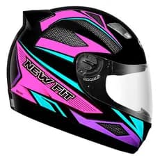 Capacete Moto Ebf New Fit Hover Viseira Cristal Várias Cores Antirrisco Inmetro Confortável