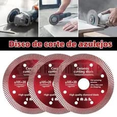 Kit 02 Disco de Corte Diamantado Porcelanato 105 mm x 20 mm - 1,4mm Super Fino Diamantado