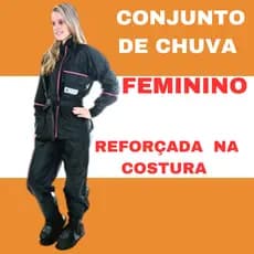 CAPA DE CHUVA MOTO FEMININA NYLON COM  REGULAGEM DE CINTURA