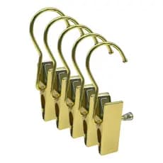 Kit 10 Cabide Metal 1 Presilha Grande Dourado Ou Rose Gold