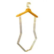 Kit 5 Silhueta Cabide Madeira Hk-11 Bicuda Dourado Luxo