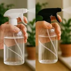 Borrifador Spray 500ml com Gatilho Preto e Branco – Pulverizador Doméstico e Profissional