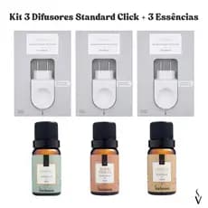 Kit Via Aroma 3 Aromatizador Eletrico Standard + 3 Essencias 10ml