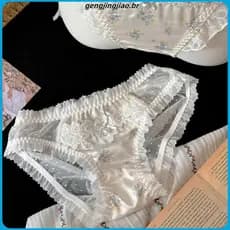 Puro desejo estilo Floral calcinha feminina japonês doce Briefs Bowknot decoração feminino confortável puro algodão viri