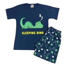 Pijama Infantil Camiseta 100% Algodão + Shorts Roupa Infantil de Menino