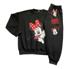 Conjunto de Moletom Flanelado Roupa Infantil de Inverno Para Menina
