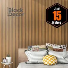 Papel de Parede PREMIUM 5 Metros x 45cm Madeira Ripado Autoadesivo Sala, Quarto, Escritório