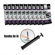 Kit 10 Sacos a Vácuo Organizador para Roupas Mala Cobertor Organização Guarda Roupa