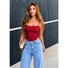 Blusa feminina regata alcinha fina suplex com forro Baby Lock Blusinha Basica