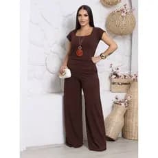 Conjunto Calça Pantalona Com Blusa Moda Feminina Moda Blogueira