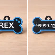 Pingente de Identificação Pet Personalizado com Nome frente e Telefone no verso Ideal para Passeios