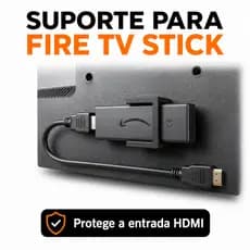 Suporte Fire TV Stick para TV | Organizador HDMI | Evita Mau Contato | Fixador HDMI para TV