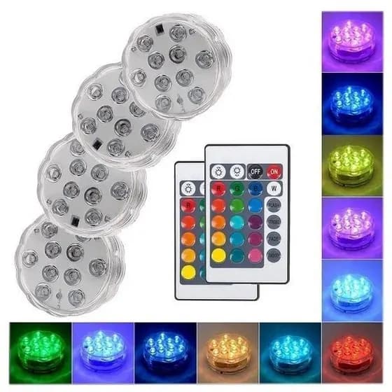 Luminária Prova d'agua Piscina Led RGB Decoração Iluminação Piscina