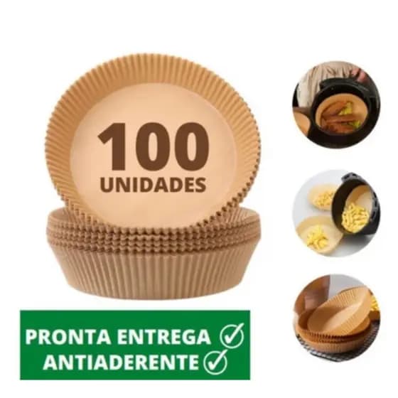 Forro De Papel Para Airfryer – Protetor Antiaderente Redondo Para Fritadeira, Bolos E Alimentos