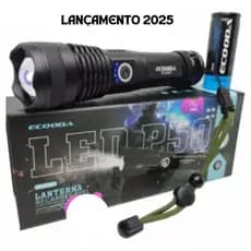 Lanterna Super Potente P50 Ecooda Tática Mais Forte Do Mundo Potente Sitio Fazenda Acampamento Camping Segurança