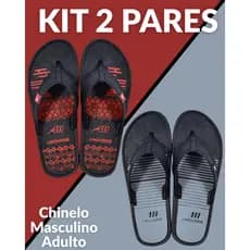 2 Pares de Chinelo Masculino Antiderrapante Correia Grossa Sandália Masculino Chinela Super Promoção