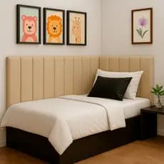 Kit 15 Cabeceira Estofada Completa Adesiva em Modulos 60x20 para Cama de Solteiro em L