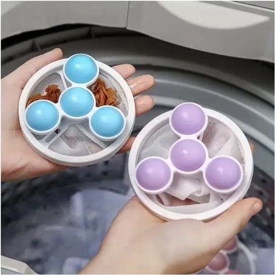 1-5 Filtro Coletor de Pelos Fiapos Flutuante Para Máquina de Lavar Roupa Reutilizável
