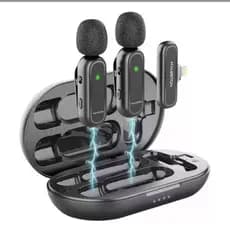 H'MASTON MK07 ORIGINAL Microfone Lapela Sem Fio Duplo - Plug & Play iPhone