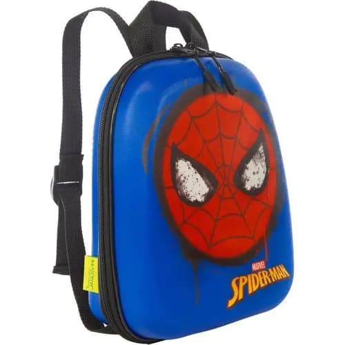 Mochila Infantil Homem Aranha Azul Pequeno Tamanho Resistente Escola Passeio