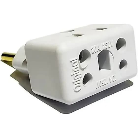 Adaptador de Tomadas Bob Esponja Benjamin 10A 20A Plug Pino Grosso