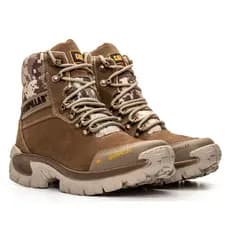 Coturno Masculina de Couro Nobuck 2064 Creme Coturno Botas Botina Botinha 35 ao 48 Plus size