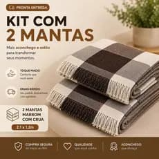 Kit c/2 Manta Para Sofá E Cama Gigante 2.10x1.20 Grande Decorativa Protetora Luxo fabrica
