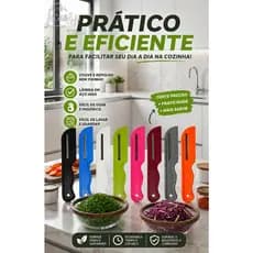 Kit 5 Fatiadores de Legumes Profissional Pelasti Lamina em aço inox corte fino e preciso PROMOÇÃO