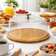 Boleira com tampa de Acrílico / ideal para mesa posta/ cafe da manha