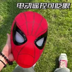 Spiderman Chapelaria Olhos Manual Móvel Piscando Máscara Brilhante cos Máscara