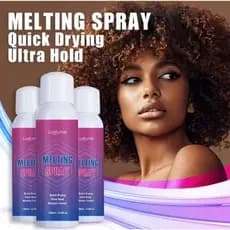 Spray Fixador Para Perucas Secagem Rápida Ultra Hold Lace Wig Melting Spray 130ml Antissuor Instalação Sem Cola