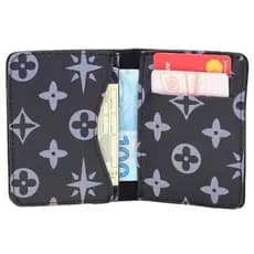 Porta Cartão Versátil Carteira Masculina Minimalista em Couro Ecológico Slim Multifuncional Estilo